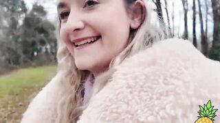 French Blondie LouLou Sucks Outdoors - Public BJ in Paris