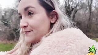 French Blondie LouLou Sucks Outdoors - Public BJ in Paris