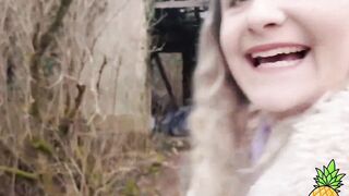 French Blondie LouLou Sucks Outdoors - Public BJ in Paris