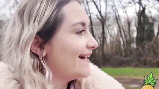 French Blondie LouLou Sucks Outdoors - Public BJ in Paris