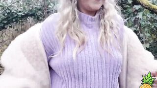 French Blondie LouLou Sucks Outdoors - Public BJ in Paris