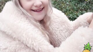 French Blondie LouLou Sucks Outdoors - Public BJ in Paris