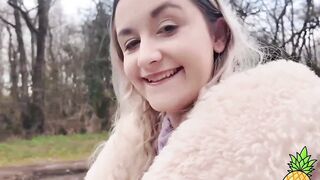 French Blondie LouLou Sucks Outdoors - Public BJ in Paris