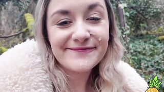 French Blondie LouLou Sucks Outdoors - Public BJ in Paris