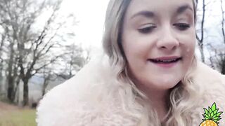 French Blondie LouLou Sucks Outdoors - Public BJ in Paris
