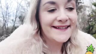 French Blondie LouLou Sucks Outdoors - Public BJ in Paris