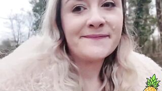 French Blondie LouLou Sucks Outdoors - Public BJ in Paris