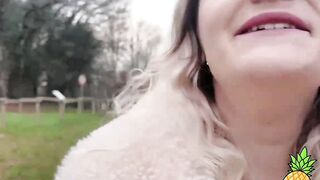 French Blondie LouLou Sucks Outdoors - Public BJ in Paris