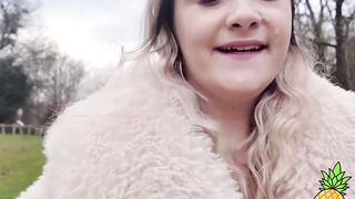 French Blondie LouLou Sucks Outdoors - Public BJ in Paris