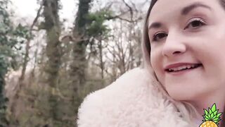 French Blondie LouLou Sucks Outdoors - Public BJ in Paris