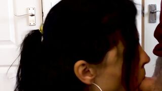 Hot Amateur Bombshell Gives Blow Job in Fake Porn Audition