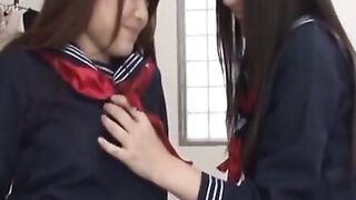Lesbians Love Company - Hot Blonde Teens Scissoring Passionately