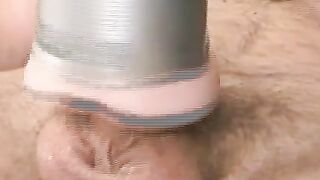 Muscle Hunk's Anal Play With Fleshlight After Intense Oral Sex