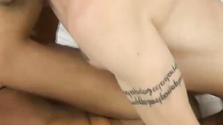 Tatted Up Amateur Babe Gives Raw Fuck With Sloppy Blow Job