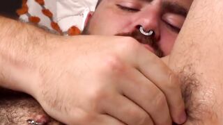 Hairy Pit Worship - Old Man's Huge Dick & Balls Get Close-Up Attention