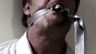 Bondage Mistress Dominatrix Fucks Her Slave's Ass While He Squirts All Over His Face