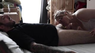 Blond Babe in Lingere Gets Fucked Hard on Her Bed - French Kisses