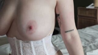 Blond Babe in Lingere Gets Fucked Hard on Her Bed - French Kisses