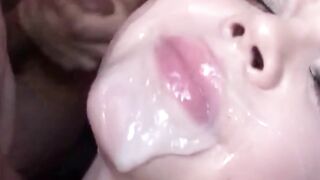 Shine One's Eyes In A Blowjob Bonanza! Massive Facial For Big Boobed Beauties