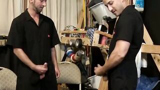 Muscle Hunk Matty Bullough Fucks Two Hot Guys in Threesome Action