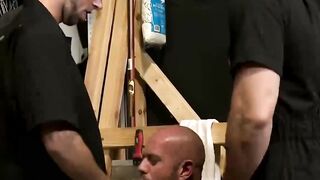 Muscle Hunk Matty Bullough Fucks Two Hot Guys in Threesome Action