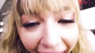 Blonde Bombshell MacKenize Moss Gives A Deep Throating Lesson In Point Of View