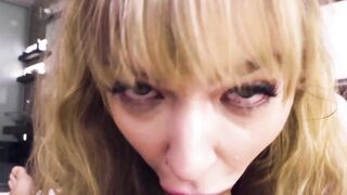 Blonde Bombshell MacKenize Moss Gives A Deep Throating Lesson In Point Of View