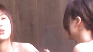 Japanese Dyke Duo - Intimate Bath Time Fun