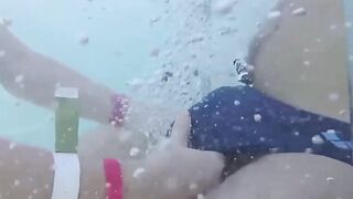 Robert Avsec Fucks Moi Saverio In Public Pool - POV Creampie