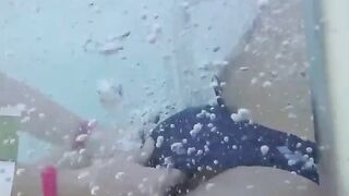 Robert Avsec Fucks Moi Saverio In Public Pool - POV Creampie
