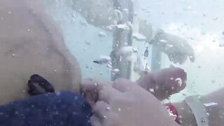 Robert Avsec Fucks Moi Saverio In Public Pool - POV Creampie