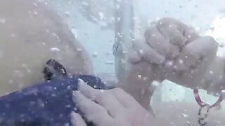 Robert Avsec Fucks Moi Saverio In Public Pool - POV Creampie