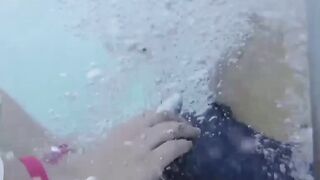 Robert Avsec Fucks Moi Saverio In Public Pool - POV Creampie