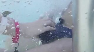 Robert Avsec Fucks Moi Saverio In Public Pool - POV Creampie