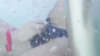 Robert Avsec Fucks Moi Saverio In Public Pool - POV Creampie