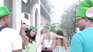 St Patrick's Day Orgy - Group Sex Party with Kelsey Monroe & Lexi Davis