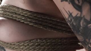 Tattooed Babe Lydia Blonde's Suspenders & Stockings - Hardcore Anal Threesome