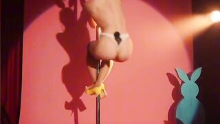 Easter Bunny Stripper MeganMeows Nylons Teasing Dance & Masturbation