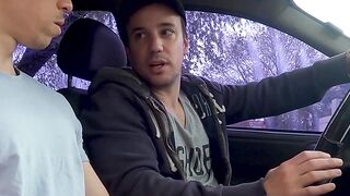 Hot Twinks Cruise And Fuck In The Backseat - Scene #1