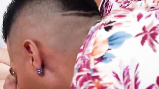 Redheaded Vixen Lana Stevens Gets A Facial From Her Throbing Brush