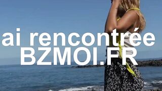Agathe's Beach Adventure - Exotic Babe Shows Off Her Perfect Body