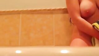 Hot Blonde Babe Shower Time - French MILF Fucks Her Neighbor
