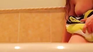 Hot Blonde Babe Shower Time - French MILF Fucks Her Neighbor