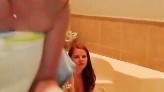 Hot Blonde Babe Shower Time - French MILF Fucks Her Neighbor