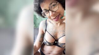 French Girl Masturbates to Latin Music - Older Woman Fingers Hairy Pussy