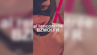 Elle's Leather Mask And Rough Fuck - French MILF Fucked Hard By Stranger
