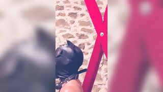 Elle's Leather Mask And Rough Fuck - French MILF Fucked Hard By Stranger