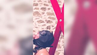 Elle's Leather Mask And Rough Fuck - French MILF Fucked Hard By Stranger