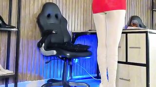 Delila Smith's Office Tease: Naughty Latina Secretary In Stocking & High Heels
