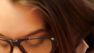 Glasses-Wearing HOTTIE Fucked Hard By Older Man - Glasses Girl Gets Pounded
